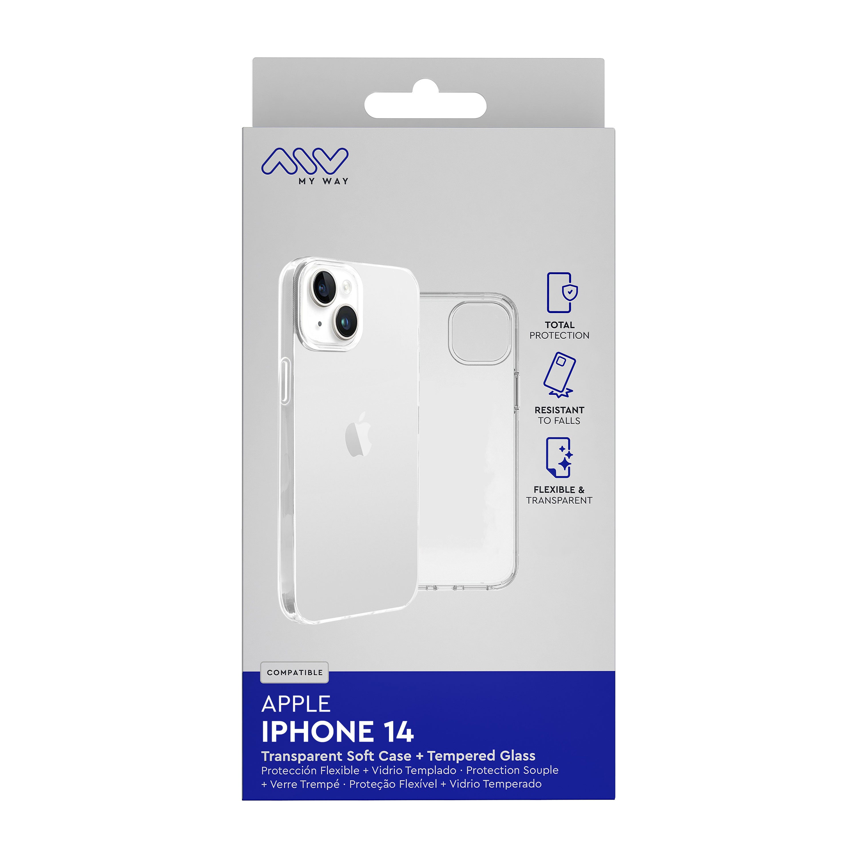 Carcasa myway apple iphone 14 transparente